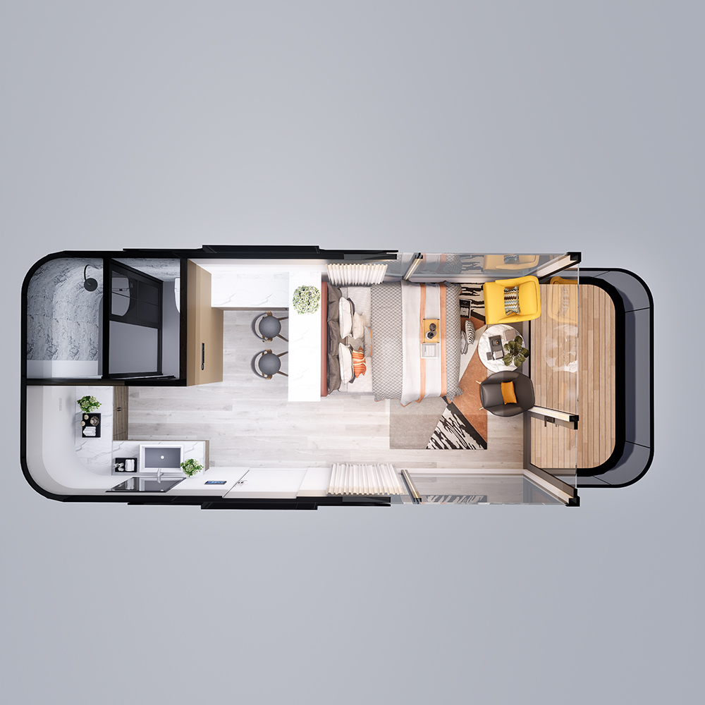 S3 standardna montažna pametna modularna kuća